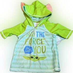 Star Wars Swim Rash guard Yoda (18-24 Months) NEW